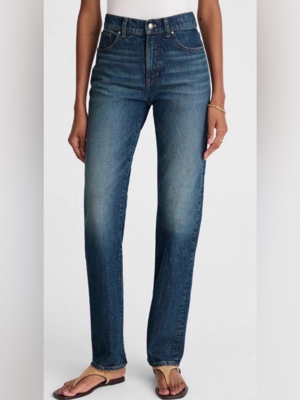 Madewell the Longline Straight Jean
Size 32 Tall
Medium Wash Indigo